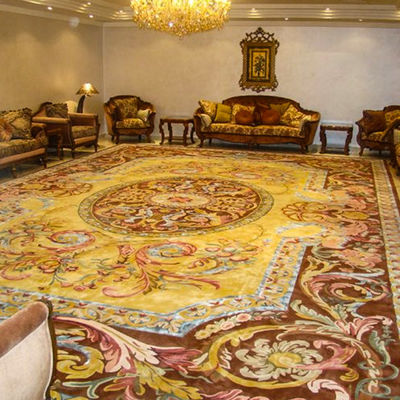 Hotel Lobby Hall Manifattura Acrilica Lana Seta Viscose Tapis Da Soggiorno Con Intaglio