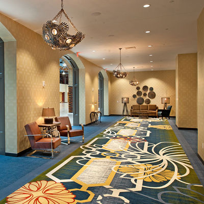 Corridoio della camera d'albergo Anti-slip Tapis de nylon tufted parete a parete con disegno astratto