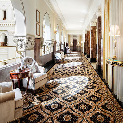 Corridoio della camera d'albergo Anti-slip Tapis de nylon tufted parete a parete con disegno astratto