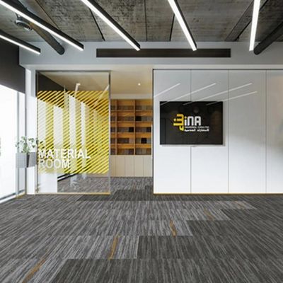 2024 50x50 Quadratura PVC e Asfalto Retro Commerciale PP Nylon Office Pavimento Piastrelle