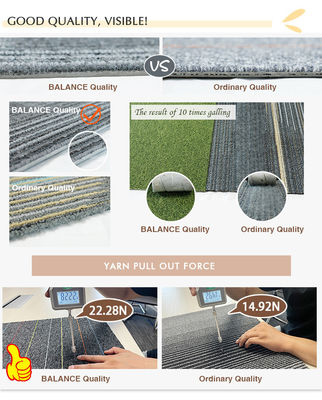2024 50x50 Quadratura PVC e Asfalto Retro Commerciale PP Nylon Office Pavimento Piastrelle