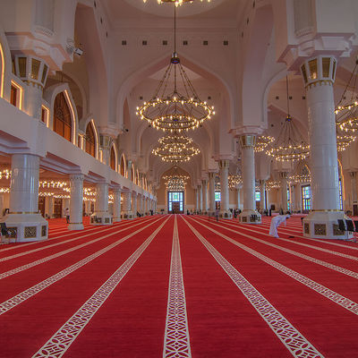 Moquette per la preghiera della moschea 100% Acrilico Soluzione tuffata a mano tinto Rivestimento del pavimento islamico