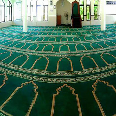 Moquette per la preghiera della moschea 100% Acrilico Soluzione tuffata a mano tinto Rivestimento del pavimento islamico