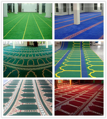 Moquette per la preghiera della moschea 100% Acrilico Soluzione tuffata a mano tinto Rivestimento del pavimento islamico