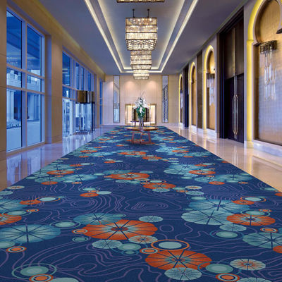 5 Star Hotel Pavimento Disegno personalizzato Axminster tappeto con materiale di supporto di iuta / PP