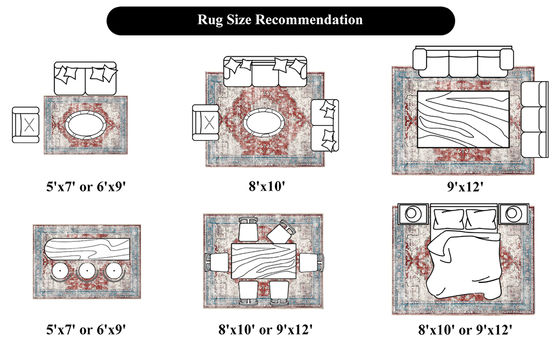 Popular Abstract Pattern Memory Foam Carpet per uno spazio abitativo morbido e confortevole
