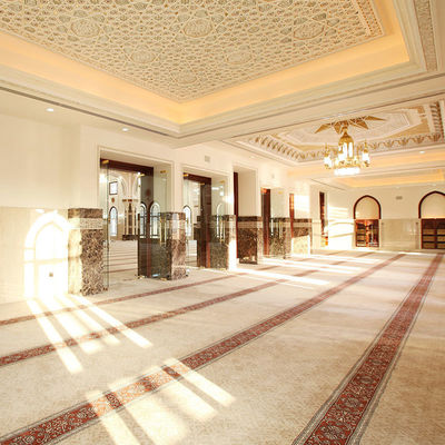 Tappeto a pila tagliato a mano per moschea hotel 100% acrilico 10 mm tela di cotone