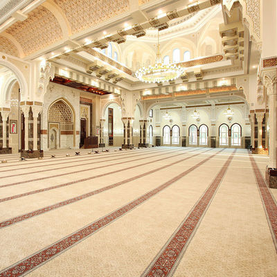 Tappeto a pila tagliato a mano per moschea hotel 100% acrilico 10 mm tela di cotone