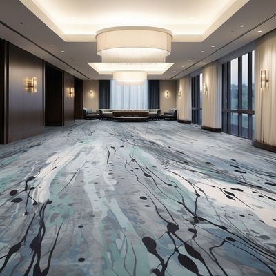 Hotel Lobby Corridor Carpet Roll in Silverstone Disegno stampato per hotel di lusso moderno