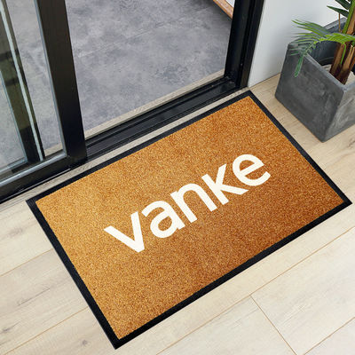 Tappeto rettangolare personalizzato Anti Slip Outdoor Nylon Print Logo Door Mat per Star Hotel Entry