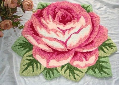 4.5lb tappeto acrilico a forma di fiore rosa personalizzato per bambini stanza e adulti spazio di preghiera