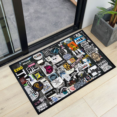 Logo personalizzabile supporto per tappetino per porte personalizzazione e disegno astratto per un perfetto adattamento