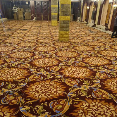 Tappeto per casinò in lana di lusso di nylon Axminster per ufficio lavato a pila media per hotel