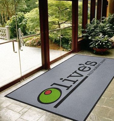 Home Decorazione Rettangolo Custom tappeto stampato Logo Matte per ingresso interno esterno