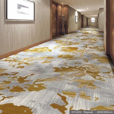 Disegno floreale rettangolare Tufted lana materiale PP Nylon tappeto stampato per l'area della hall