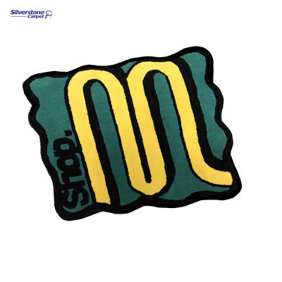 Hotel Lobby Hall Custom Moderno Abstract Tapis Man Tufted 3D Spesso Acrilico Lana Logo Mat