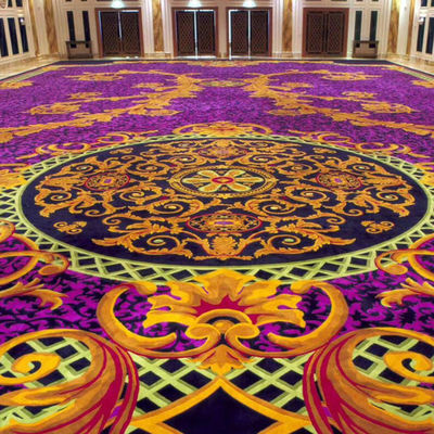 Abstract Pattern Axminster Casinò tappeto d'oro viola fatto di 80% lana e 20% nylon