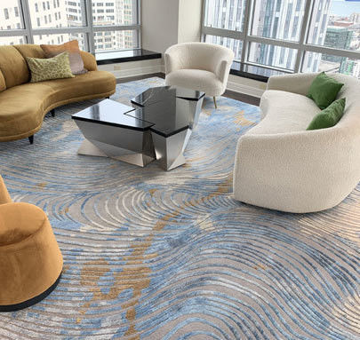 Tappeto 3D a mano soffocato per hotel di lusso