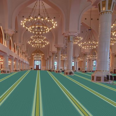 Custom High Pile Muslim Parete a Parete di Preghiera tappeto rotolo per lo spazio di preghiera della moschea