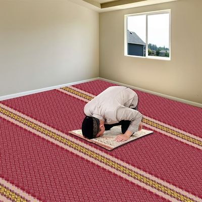 Custom High Pile Muslim Parete a Parete di Preghiera tappeto rotolo per lo spazio di preghiera della moschea
