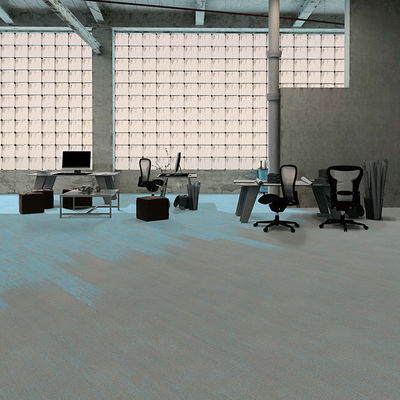 Abstract Pattern 100% Nylon 6 Pvc Carpet Tile per spazi commerciali in giallo