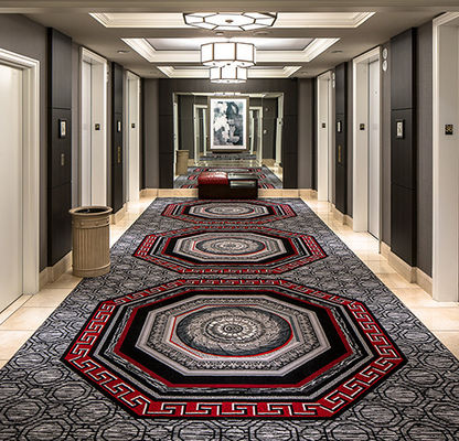 Tapis d'albergo 80% lana 20% nylon Pavimento della sala da banchetto Axminster Personalizzabile OEM ODM