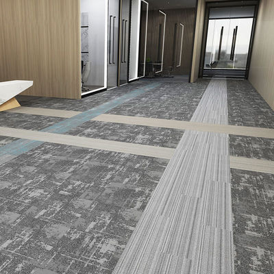Puzzle personalizzato a prova di fuoco Piano a strisce Jacquard Design cuscinato PP Materiale tappeto piastrella