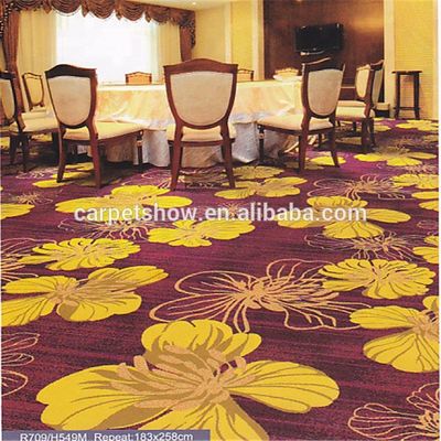 Tappeto con supporto in poliestere Axminster Floral Design Commercial Printed Carpet with and Broadloom