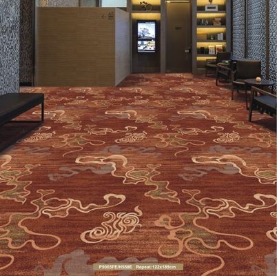 Tappeto con supporto in poliestere Axminster Floral Design Commercial Printed Carpet with and Broadloom