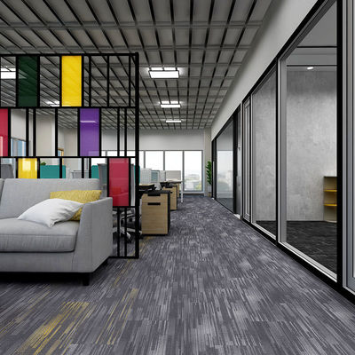 Tappeto modulare per ufficio in nylon con supporto in PVC Tappeto quadrato spessore 50x50