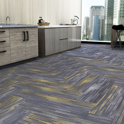 Office stile moderno 100% resilya nylon quadrato linearità pavimento rimovibile tappeto 50x50