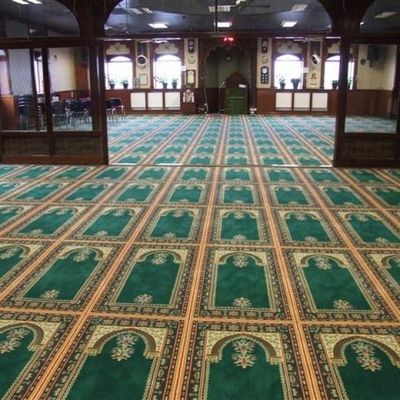 Tappeto per la preghiera della moschea del ristorante con supporto di iuta / PP e modelli personalizzati 4 * 25 M Roll