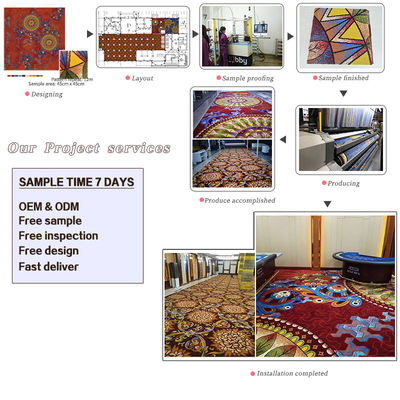 Medium Pile Modern Style Large 5 Star Design Sala da banchetto Hotel Tapis per hotel