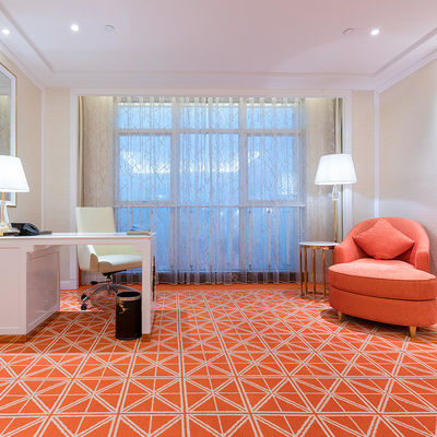 Medium Pile Customized Purple Hotel Carpet per soggiorno Ignifugo Luxury Broadloom