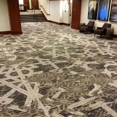 Moderno stile puzzle pattern Nylon stampa tappeti da parete a parete per hotel in bianco e nero