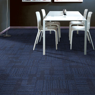 Commercial Cut Pile Nylon Carpet Tile Square Striped Pattern per uffici e hotel
