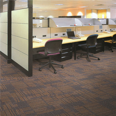 Commercial Cut Pile Nylon Carpet Tile Square Striped Pattern per uffici e hotel