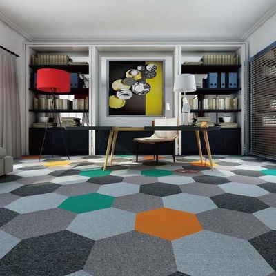 Moderna 50x50 Tavola di tappeto di nylon esagonale in 40 colori Perfetto per uffici e hotel