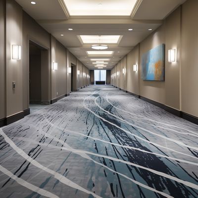 Tapis d'albergo Axminster antiscivolo con trattamento antincendio e disegno astratto
