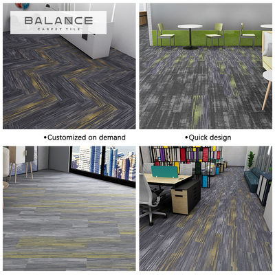 Moderne stile design a strisce piastrelle per ufficio con PVC e 100% di nylon Resilya
