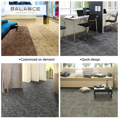 Piastrelle di tappeto quadrato 50x50 per pavimenti per uffici commerciali di filati di PP/Nylon