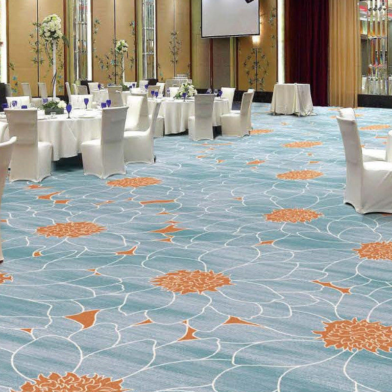 5 Star Hotel Pavimento Disegno personalizzato Axminster tappeto con materiale di supporto di iuta / PP