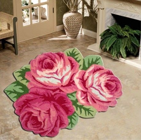 4.5lb tappeto acrilico a forma di fiore rosa personalizzato per bambini stanza e adulti spazio di preghiera