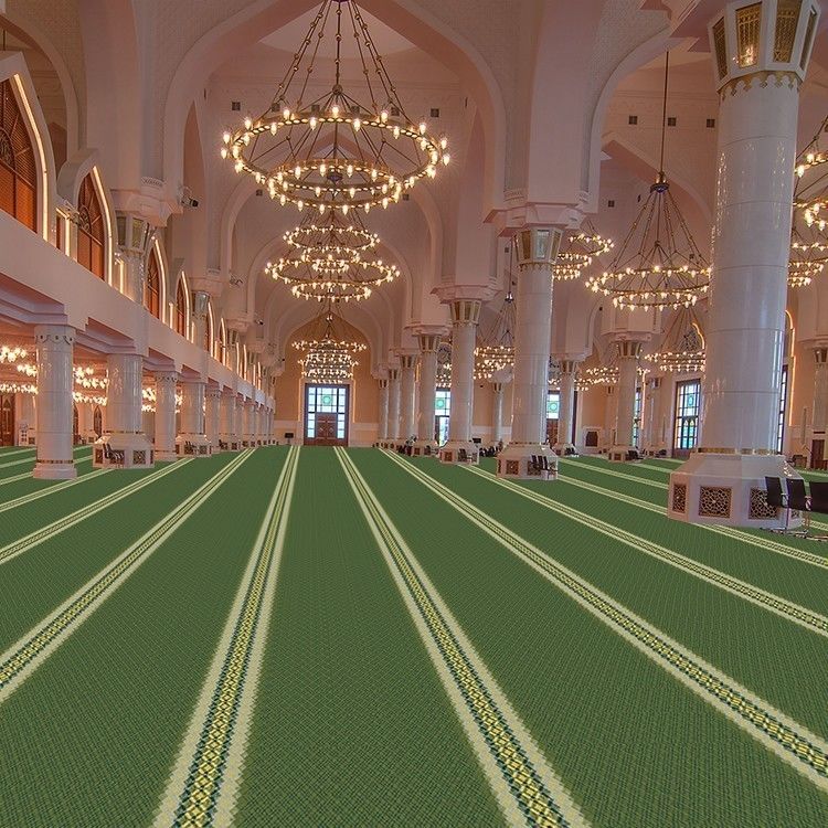 OEM ODM Sì 100% PP Stampa su misura Moquette della moschea per Sala di preghiera 550g/mq