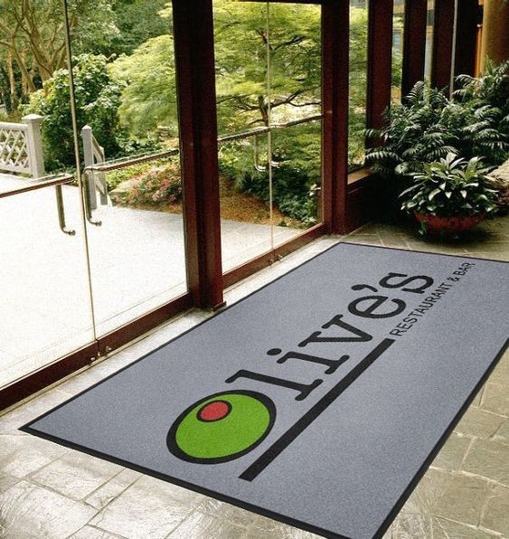 Home Decorazione Rettangolo Custom tappeto stampato Logo Matte per ingresso interno esterno