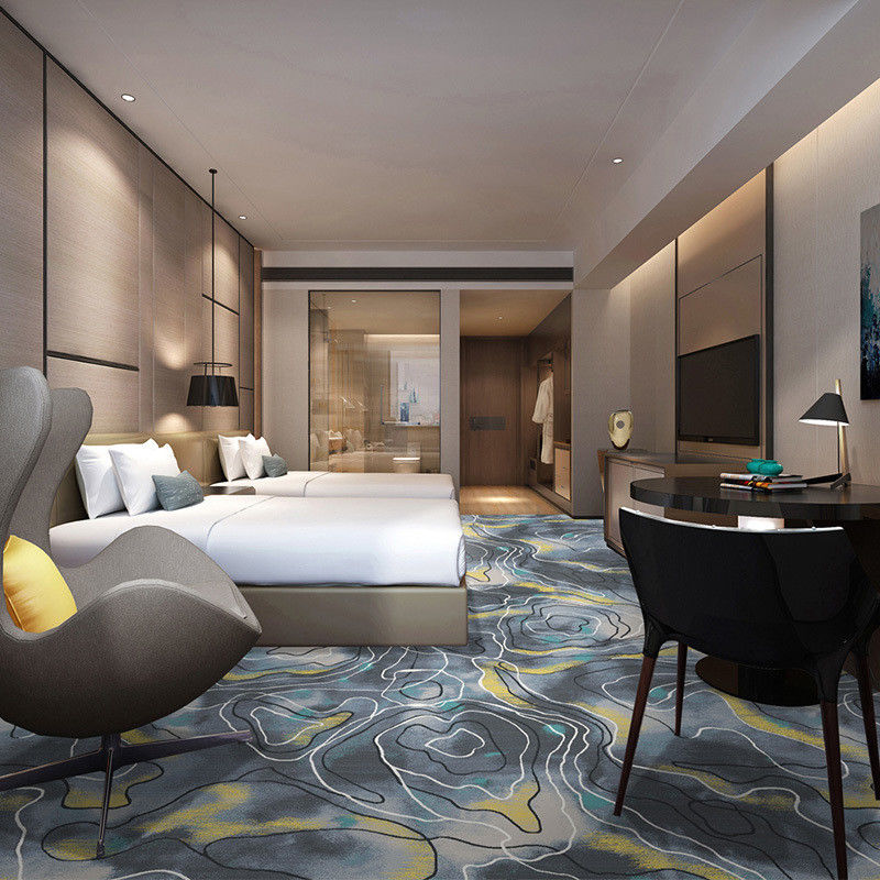 Decorazione della hall della hall dell'hotel con tappeti per pavimenti stampati moderni in massa
