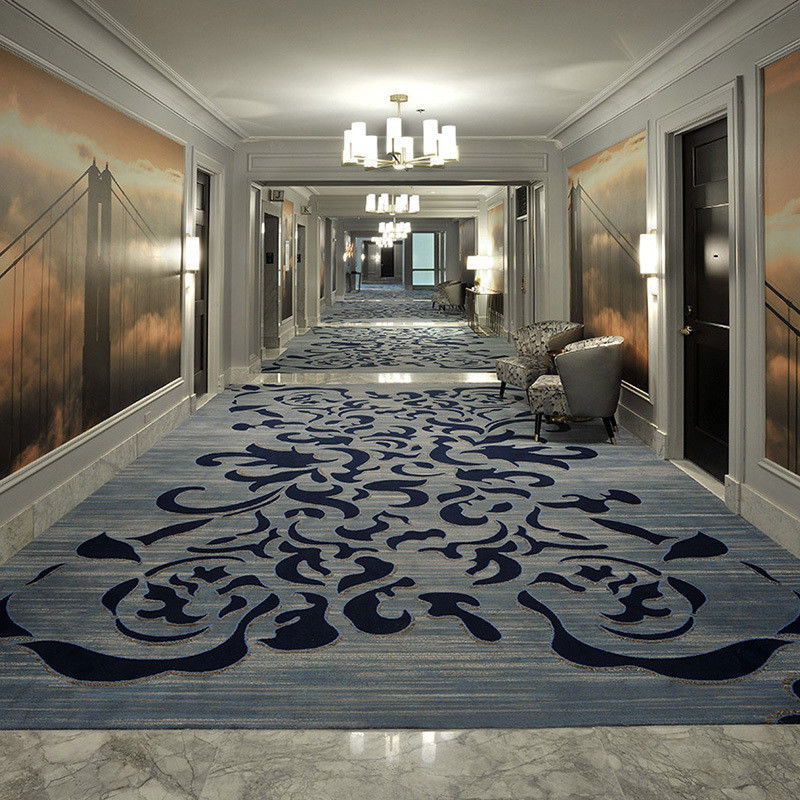 Disegno di tappeto per hotel personalizzato da parete a parete per pavimenti a corridoio a prova di fuoco