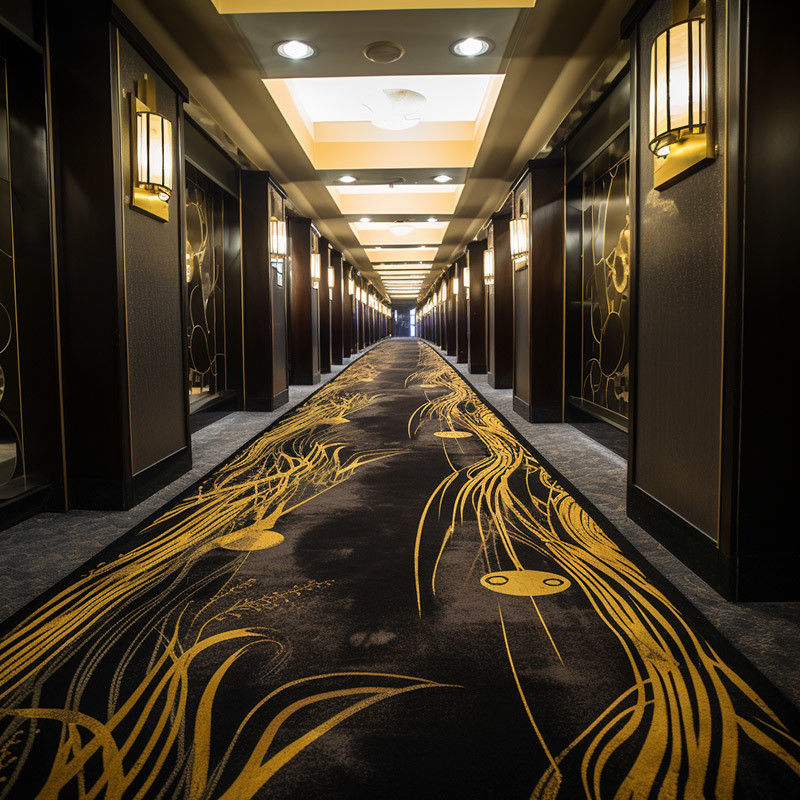Tappeto stampato personalizzato per banchetti in lana e miscela di nylon per la decorazione degli hotel