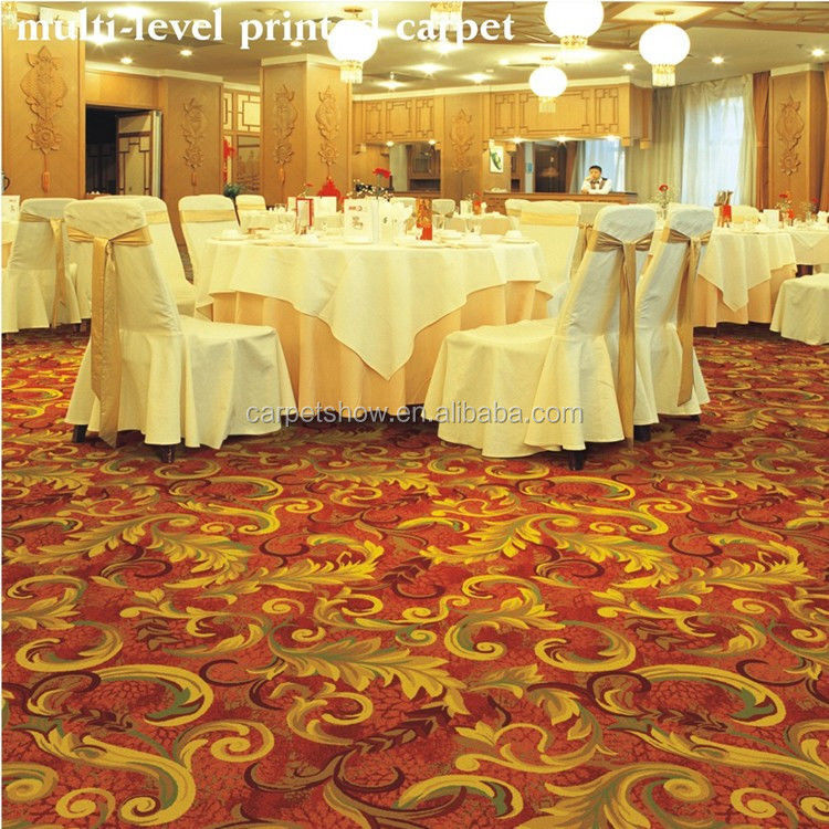 Tappeto stampato in 100% nylon per hotel sale da banchetto camere da letto PVC decorativo esterno