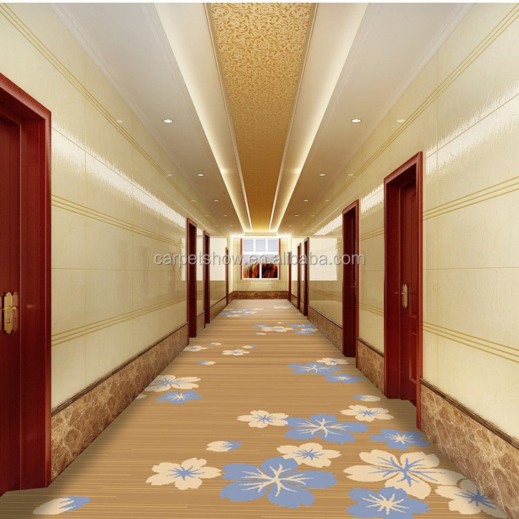 Supporto taglie personalizzate tappeti per corridoi di hotel moderni con disegno floreale Jacquard personalizzato